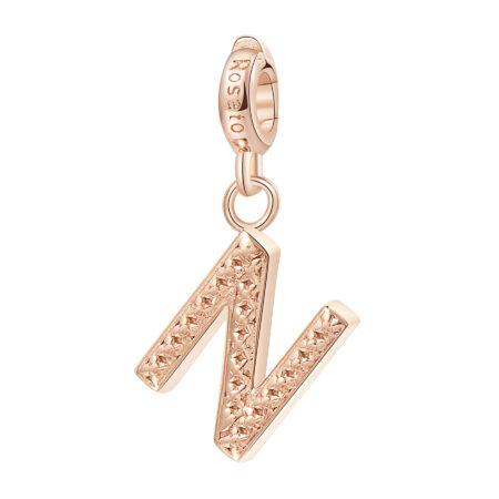 Rosato Charm Letter N από Rose-gold Ασήμι 925o - RZ092
