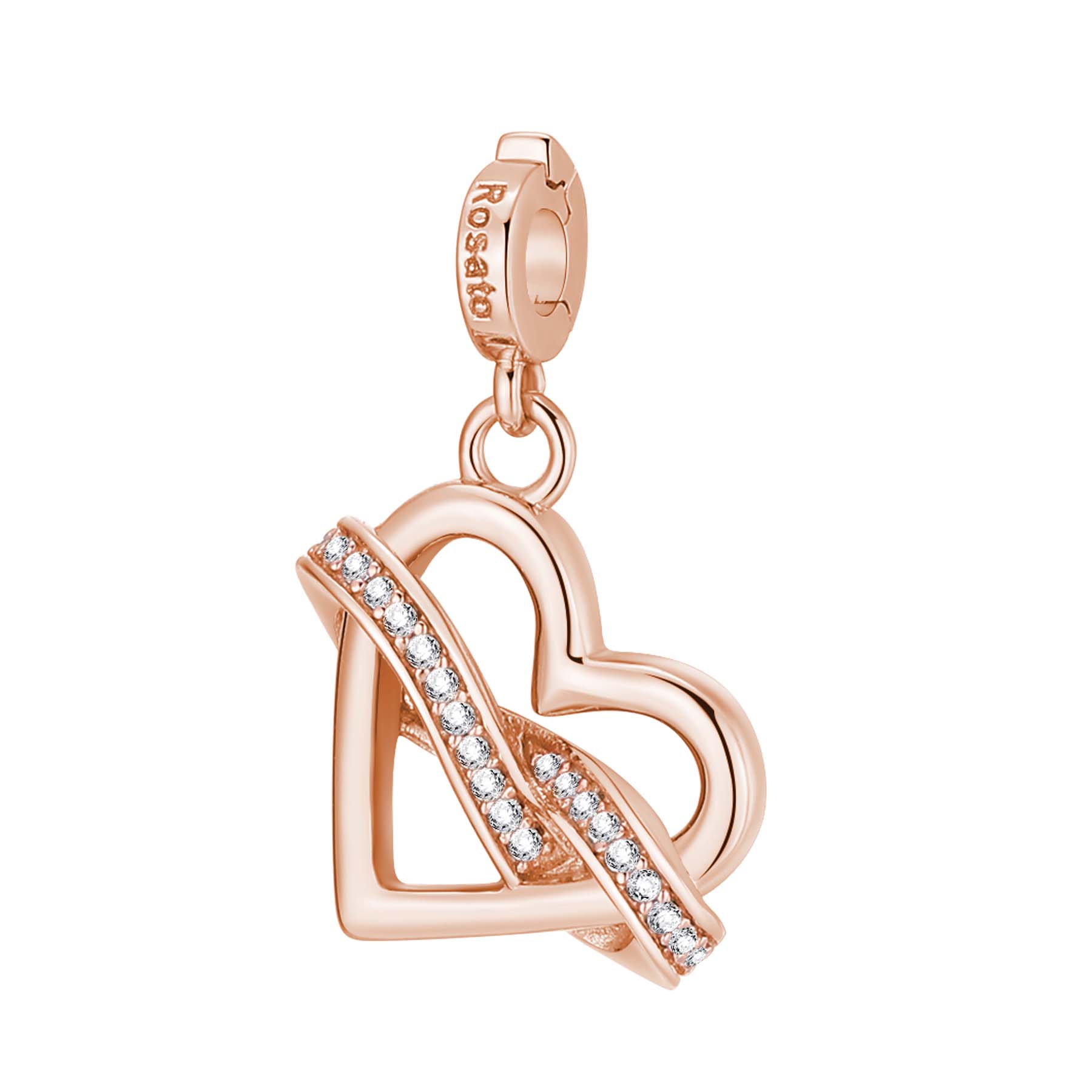Rosato Charm Heart-Infinity από Rose Gold Ασήμι 925o - RZ194
