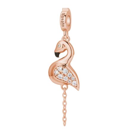 Rosato Charm Flamingo από Rose Gold Ασήμι 925o - RZ214