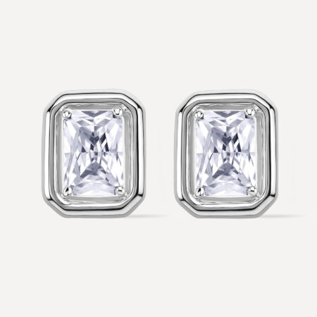 Rosato Ασημένια Σκουλαρίκια με Emerald Ζιργκόν - RZAN25