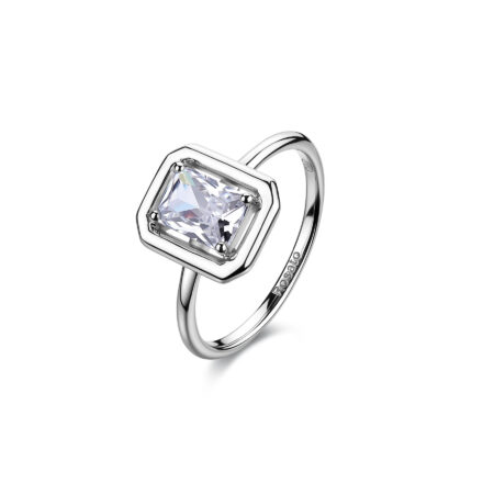 Rosato Ασημένιο Δαχτυλίδι με Emerald Ζιργκόν - RZAN35