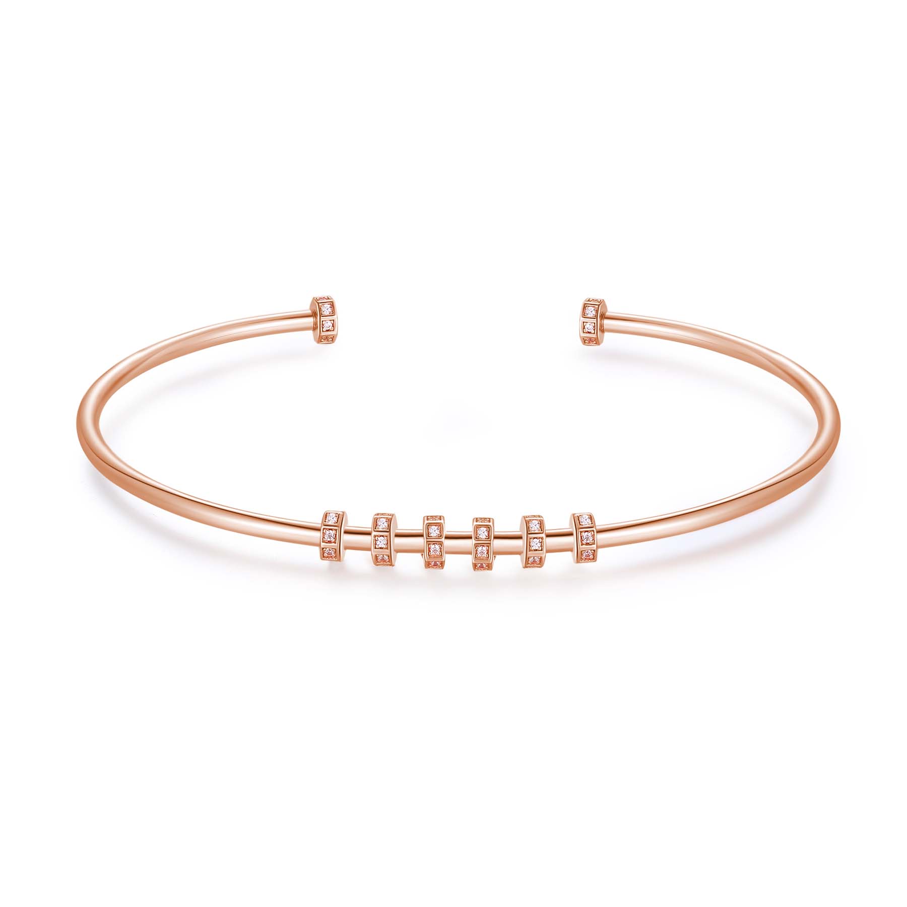 ROSATO Rose gold Ασημένιο Βραχιόλι Storie για Charms - RZB039