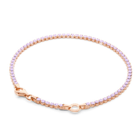 ROSATO Rose-Gold Ασημένιο Βραχιόλι Tennis Storie για Charms - RZB043
