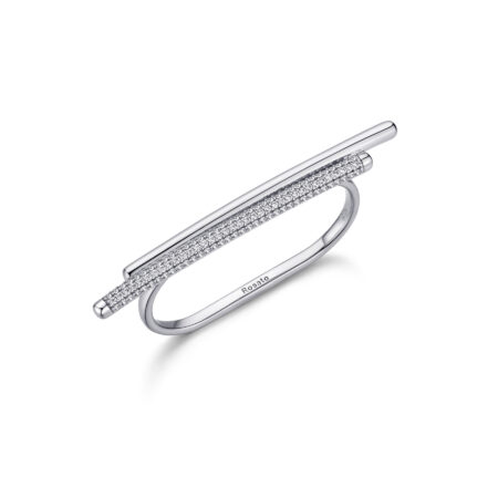 ROSATO Ασημένιο Δαχτυλίδι BIANCA Double Ring - RZΒI35