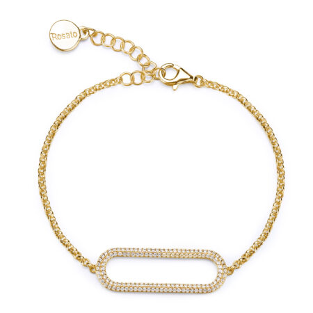 ROSATO Επίχρυσο Ασημένιο Βραχιόλι Bianca με Zirgons - RZBI66