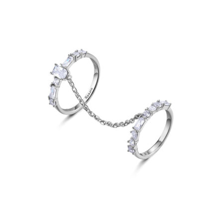 ROSATO Ασημένιο Δαχτυλίδι Gemma Double Ring - RZGE36