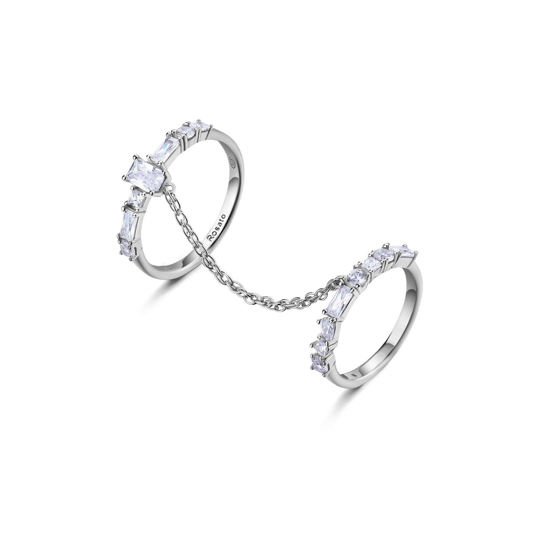 ROSATO Ασημένιο Δαχτυλίδι Gemma Double Ring - RZGE36