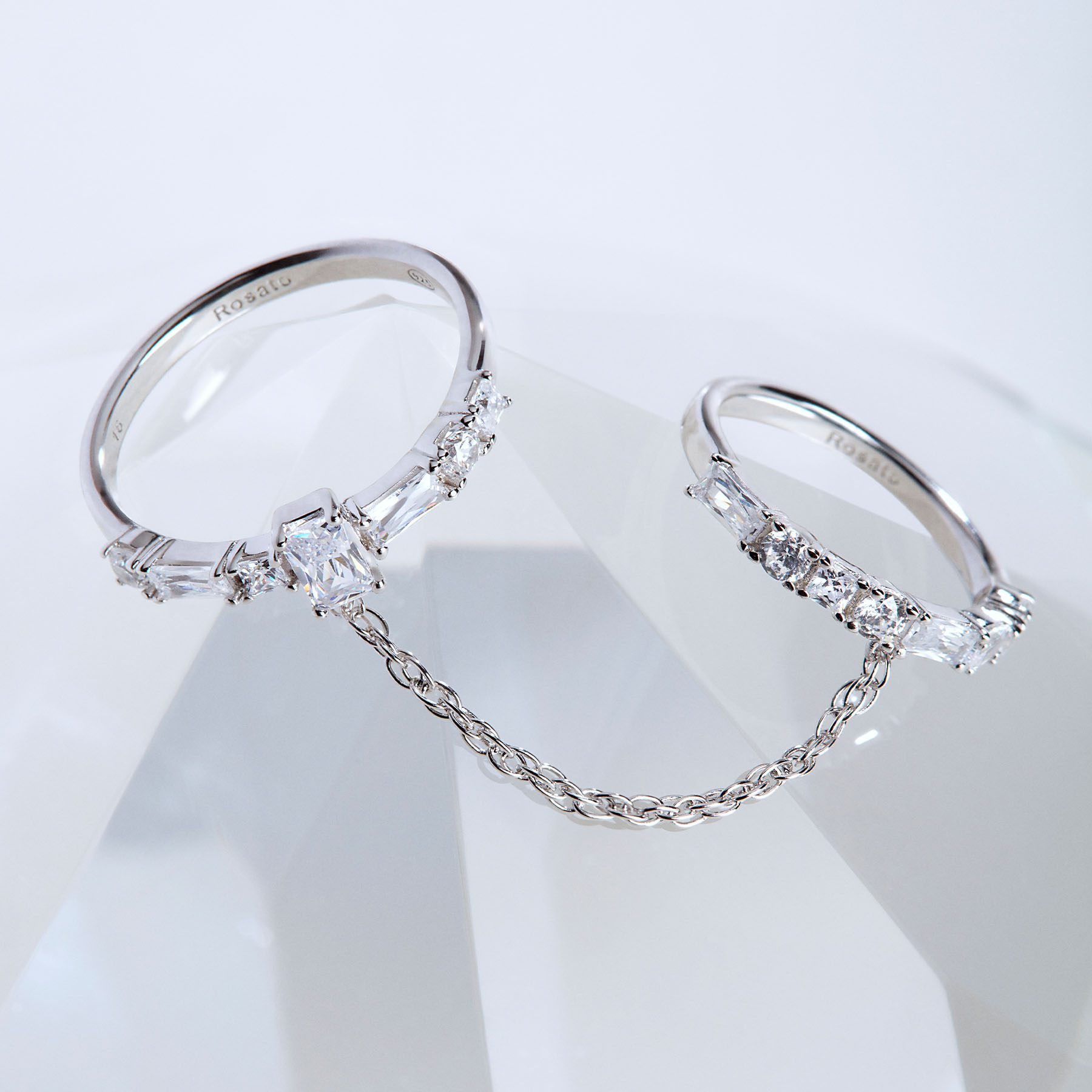 ROSATO Ασημένιο Δαχτυλίδι Gemma Double Ring - RZGE36
