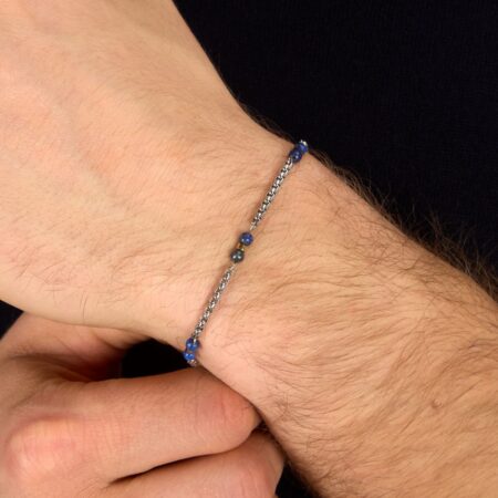 Αντρικό Ατσάλινο Βραχιόλι με Lapis Lazouli - Morellato - S1755