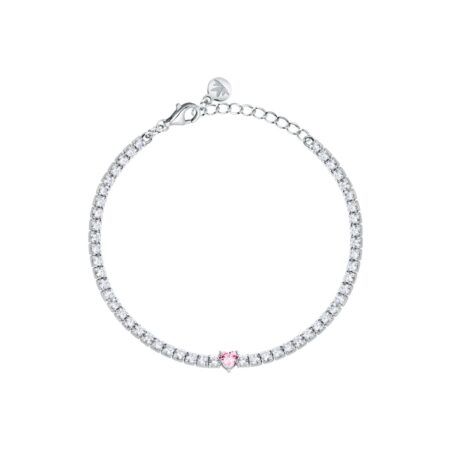 Ασημένιο Βραχιόλι Tennis Rose Heart - Infinito - MORELLATO - SABD05