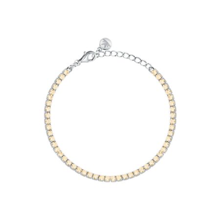 Ασημένιο Βραχιόλι Tennis με Champagne Zirgons - Infinito - MORELLATO - SABD06