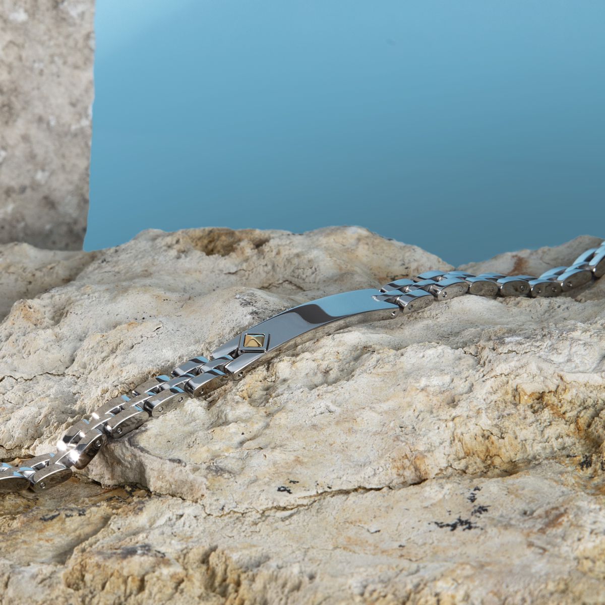 Ανδρικό Βραχιόλι με χρυσά στοιχεία 18 καρατιών - Morellato - SABY05