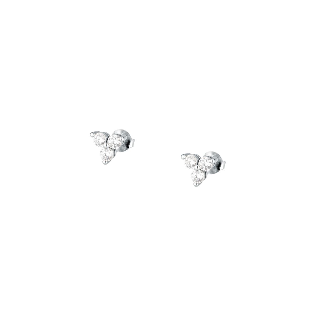 Σκουλαρίκια Luminosa από ασήμι 925ο & ζιργκόνς - MORELLATO - SAIW326