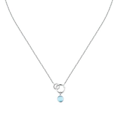 Ασημένιο Κολιέ Venezia - Blue Cat eye stone- MORELLATO - SAZM03