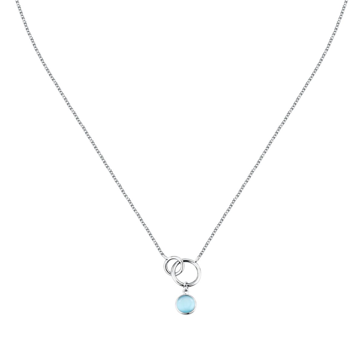 Ασημένιο Κολιέ Venezia - Blue Cat eye stone- MORELLATO - SAZM03