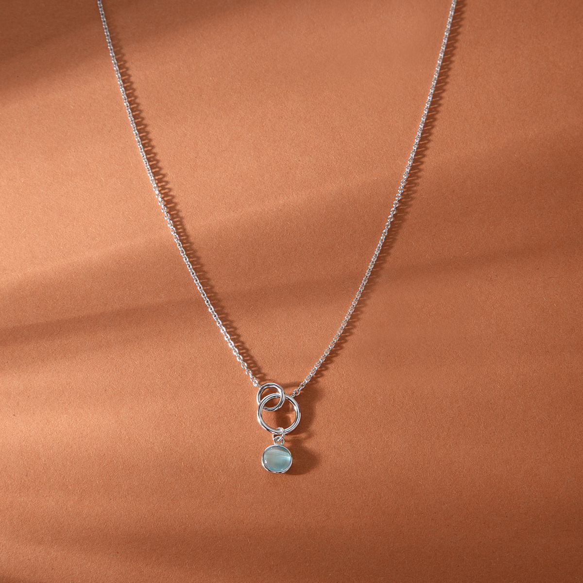 Ασημένιο Κολιέ Venezia - Blue Cat eye stone- MORELLATO - SAZM03