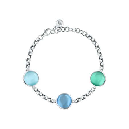 Ασημένιο Βραχιόλι Venezia - Blue Cat eye stones - MORELLATO - SAZM04