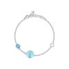 Ασημένιο Βραχιόλι Venezia - 2 Blue Cat eye stones - MORELLATO - SAZM06