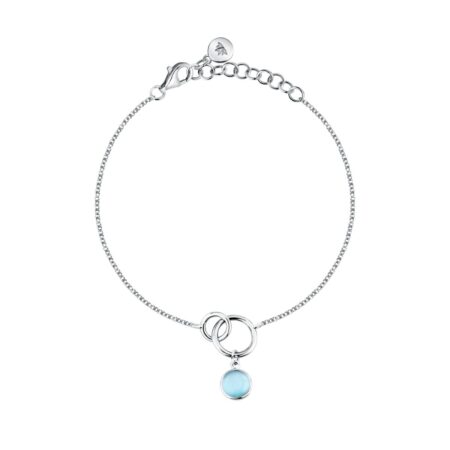 Ασημένιο Βραχιόλι Venezia - 1 Blue Cat eye stone - MORELLATO - SAZM07
