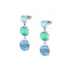 Ασημένια Σκουλαρίκια Venezia - 3 Blue Cat eye stones - MORELLATO - SAZM08