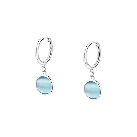 Ασημένια Σκουλαρίκια Venezia - 1 Blue Cat eye stone - MORELLATO - SAZM09