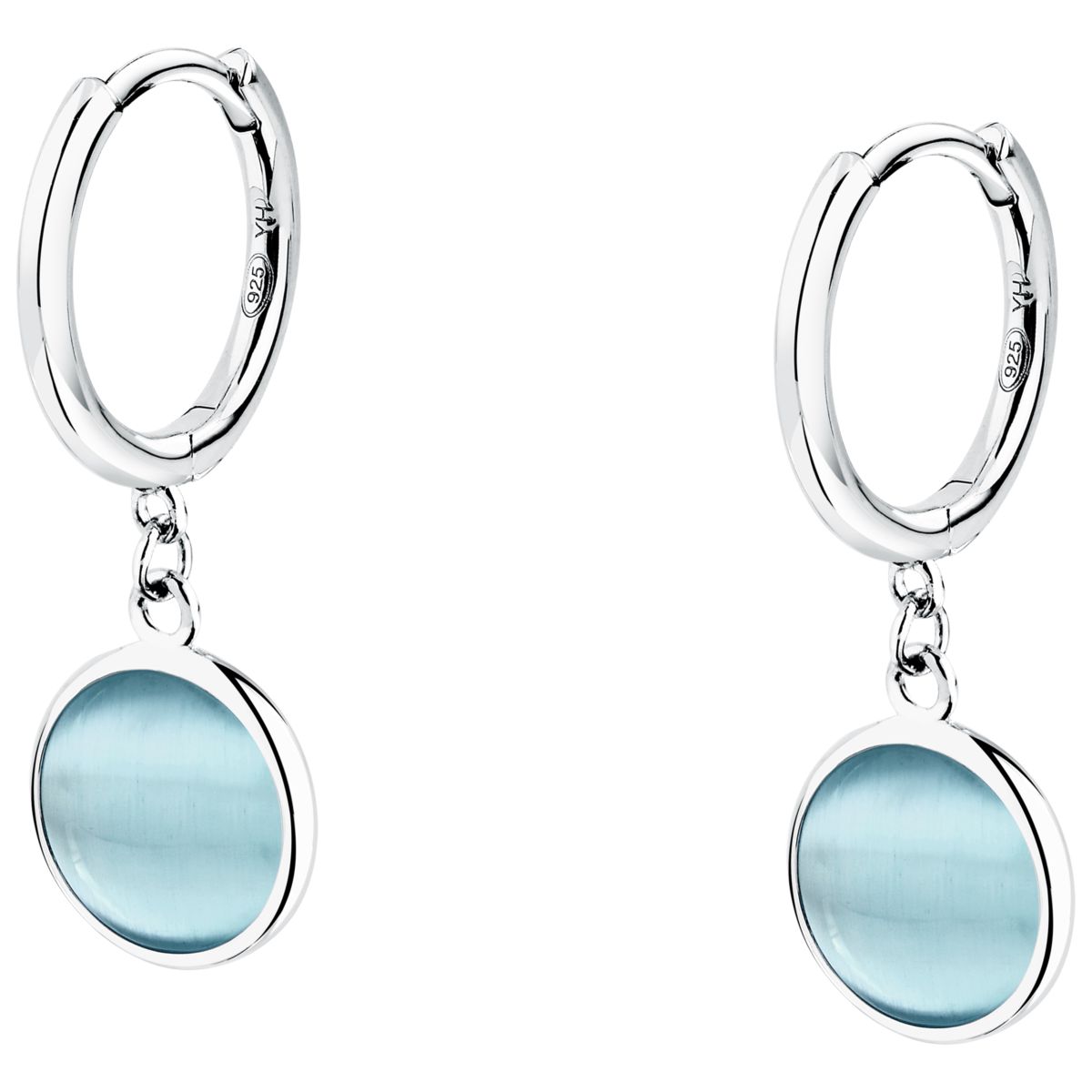 Ασημένια Σκουλαρίκια Venezia - 1 Blue Cat eye stone - MORELLATO - SAZM09