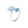 Ασημένιο Δαχτυλίδι Venezia - 2 Blue Cat eye stones - MORELLATO - SAZM12
