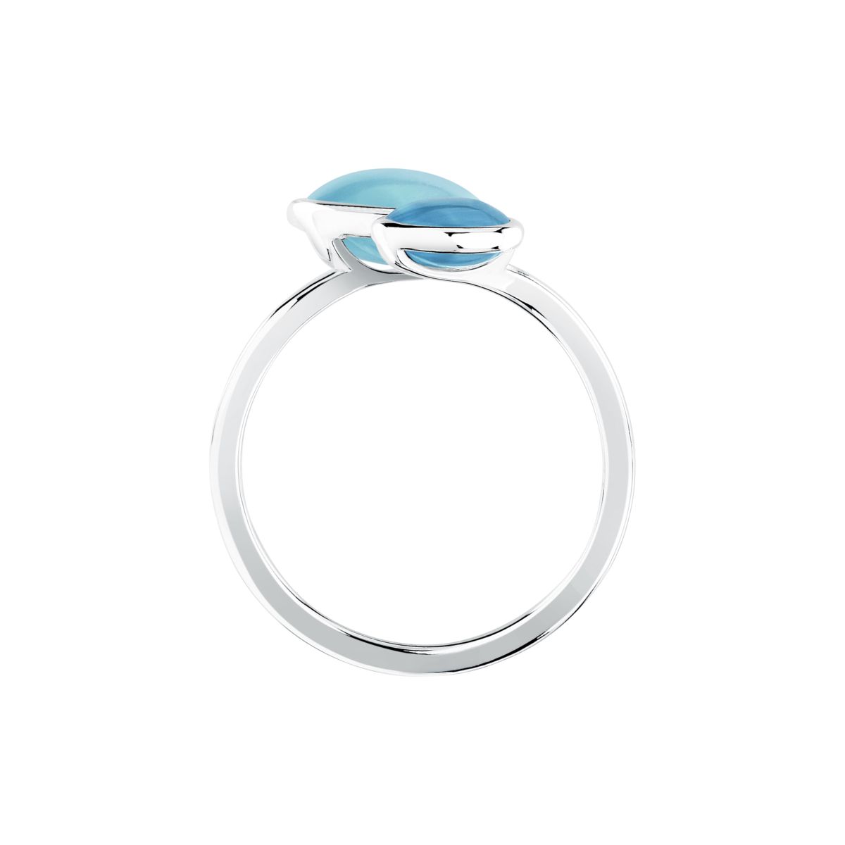 Ασημένιο Δαχτυλίδι Venezia - 2 Blue Cat eye stones - MORELLATO - SAZM12