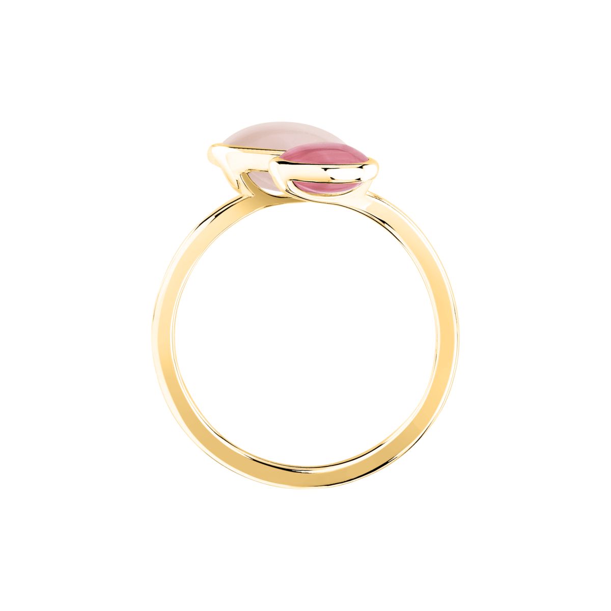 Ασημένιο Δαχτυλίδι Venezia - 2 Pink Cat eye stones - MORELLATO - SAZM19