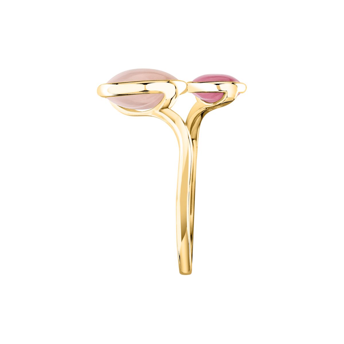 Ασημένιο Δαχτυλίδι Venezia - 2 Pink Cat eye stones - MORELLATO - SAZM19