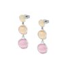 Ασημένια Σκουλαρίκια Venezia - 3 Pink Cat eye stones - MORELLATO - SAZM23