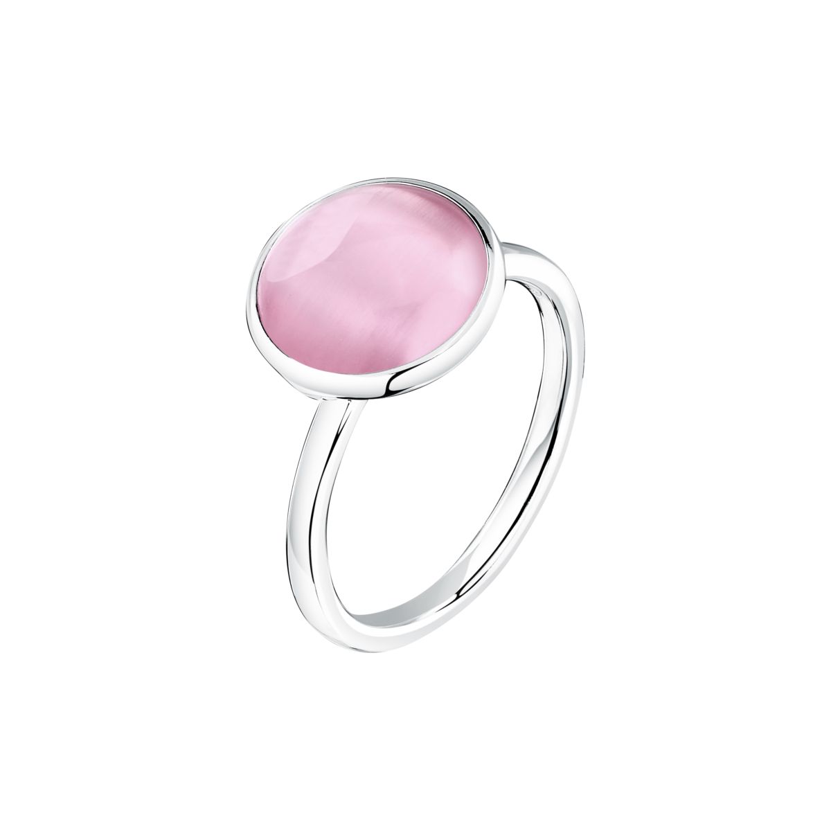 Ασημένιο Δαχτυλίδι Venezia - 1 Pink Cat eye stone - MORELLATO - SAZM25