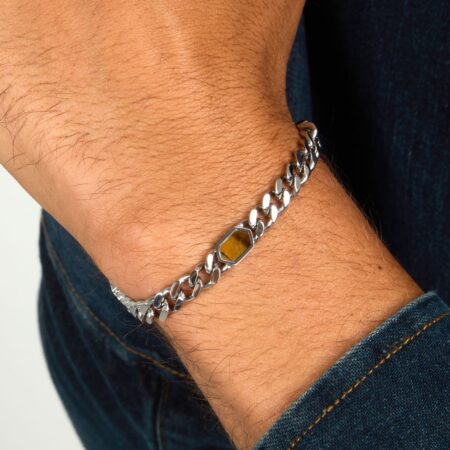 Ανδρικό Βραχιόλι Terra με Tiger Eye Πέτρες - MORELLATO - SBKA04