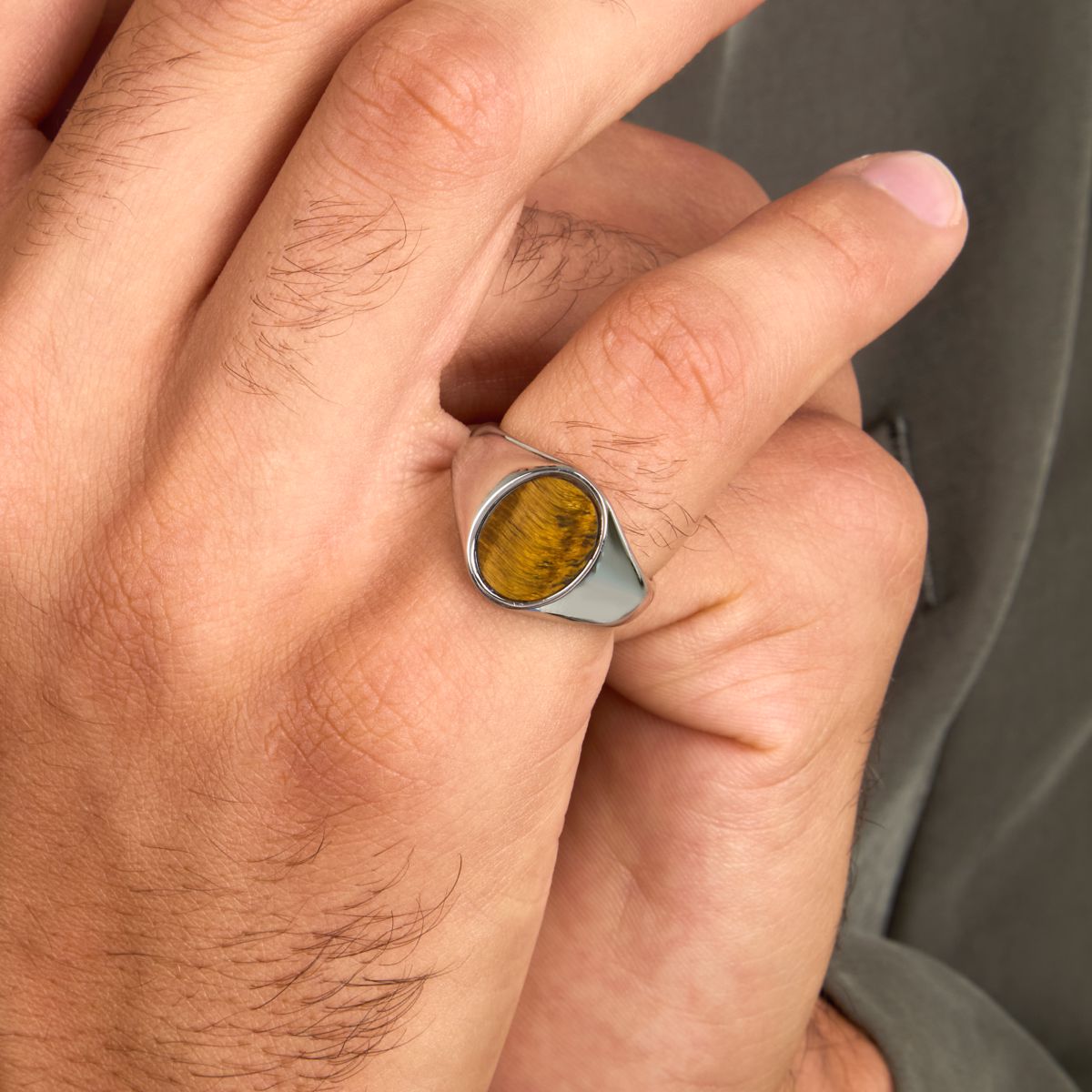 Ανδρικό Δαχτυλίδι Terra - Tiger Eye - MORELLATO - SBKA07