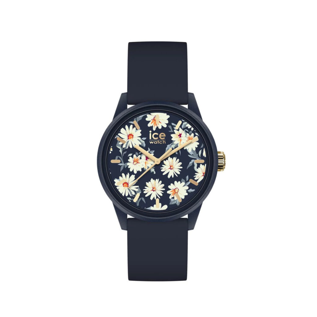 Γυναικείο ρολόι ICE-WATCH 020599 Solar Power Twilight Daisy με floral καντράν