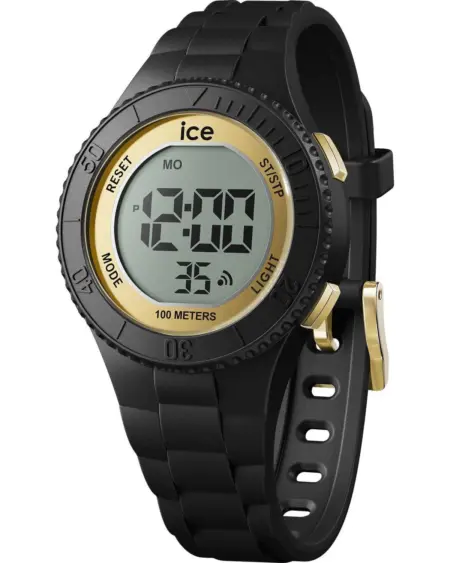 Παιδικό ψηφιακό ρολόι ICE-WATCH ICE Digit 021607 μαύρο με χρυσαφί λεπτομέρειες