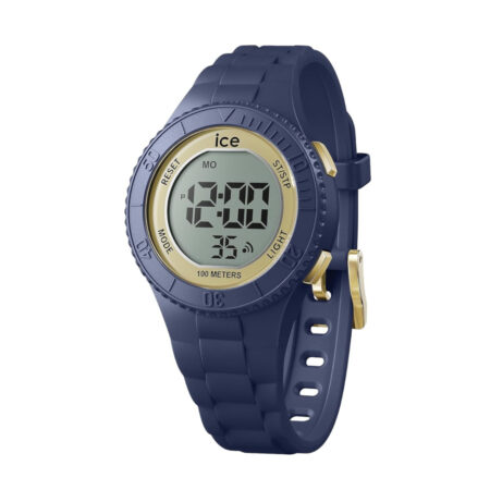 Παιδικό ψηφιακό ρολόι ICE-WATCH ICE Digit 021618 navy blue με χρυσαφί λεπτομέρειες