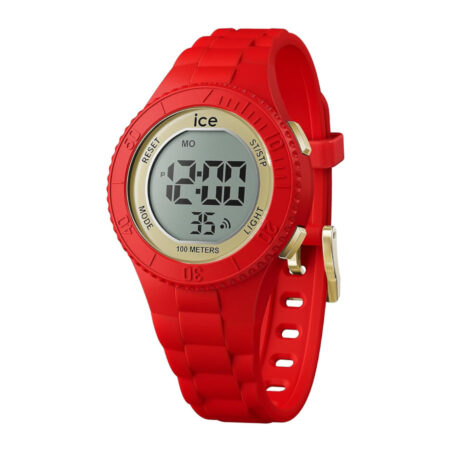 Παιδικό ψηφιακό ρολόι ICE-WATCH ICE Digit 021620 κόκκινο με χρυσαφί λεπτομέρειες