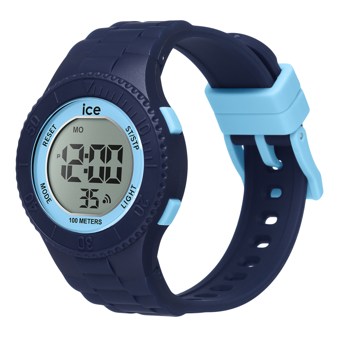 Παιδικό ψηφιακό ρολόι ICE-WATCH ICE Digit 021940 navy blue με γαλάζιες λεπτομέρειες