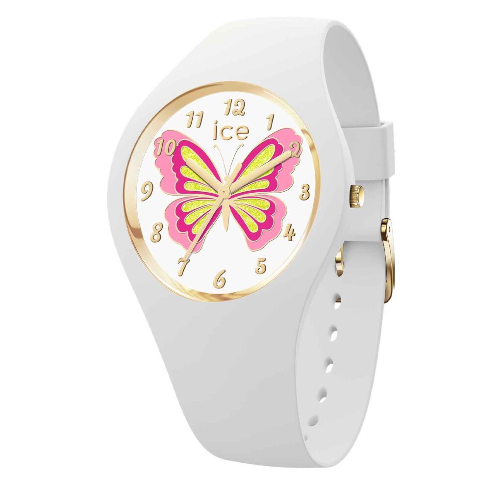 Παιδικό ρολόι ICE-WATCH Fantasia 021956 λευκό με πολύχρωμη πεταλούδα