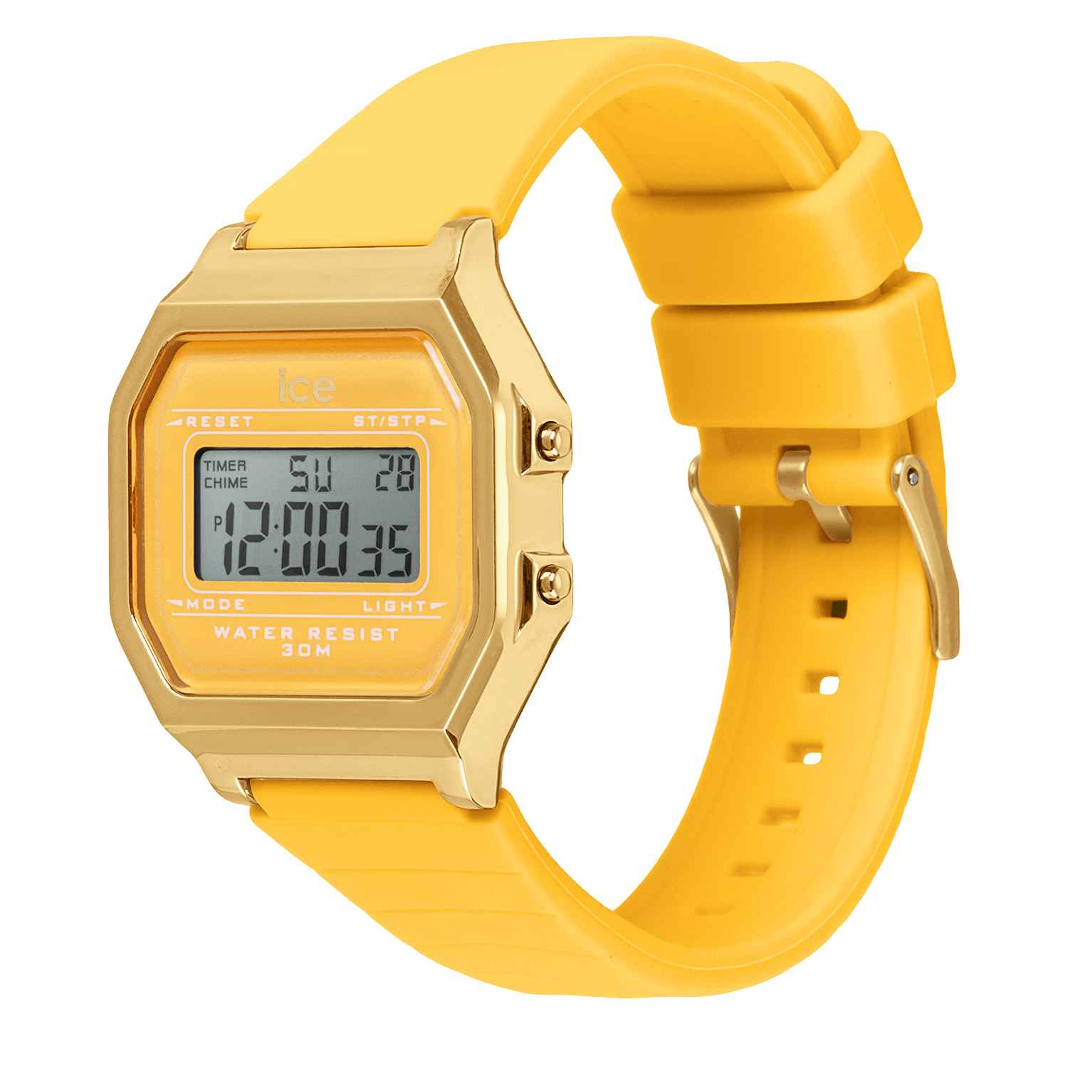 Γυναικείο ψηφιακό ρολόι ICE-WATCH 022053 κίτρινο με χρυσαφί κάσα