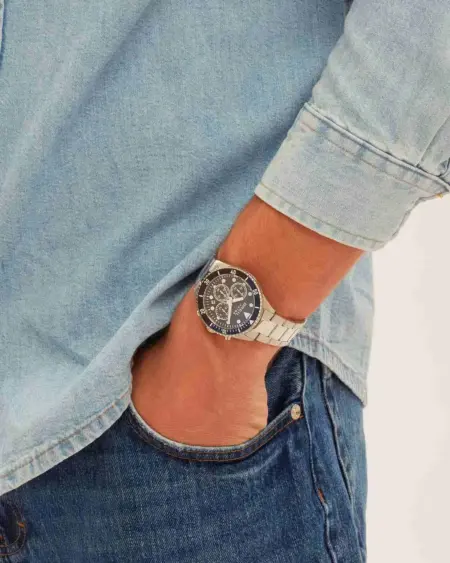 Ανδρικό ρολόι BREIL EW0764 Chronograph με μπλε μαύρο καντράν model
