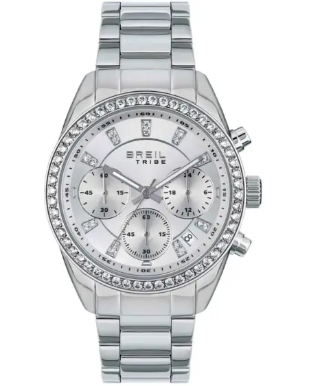 Γυναικείο ρολόι BREIL EW0738 Chronograph με ασημί καντράν και πέτρες