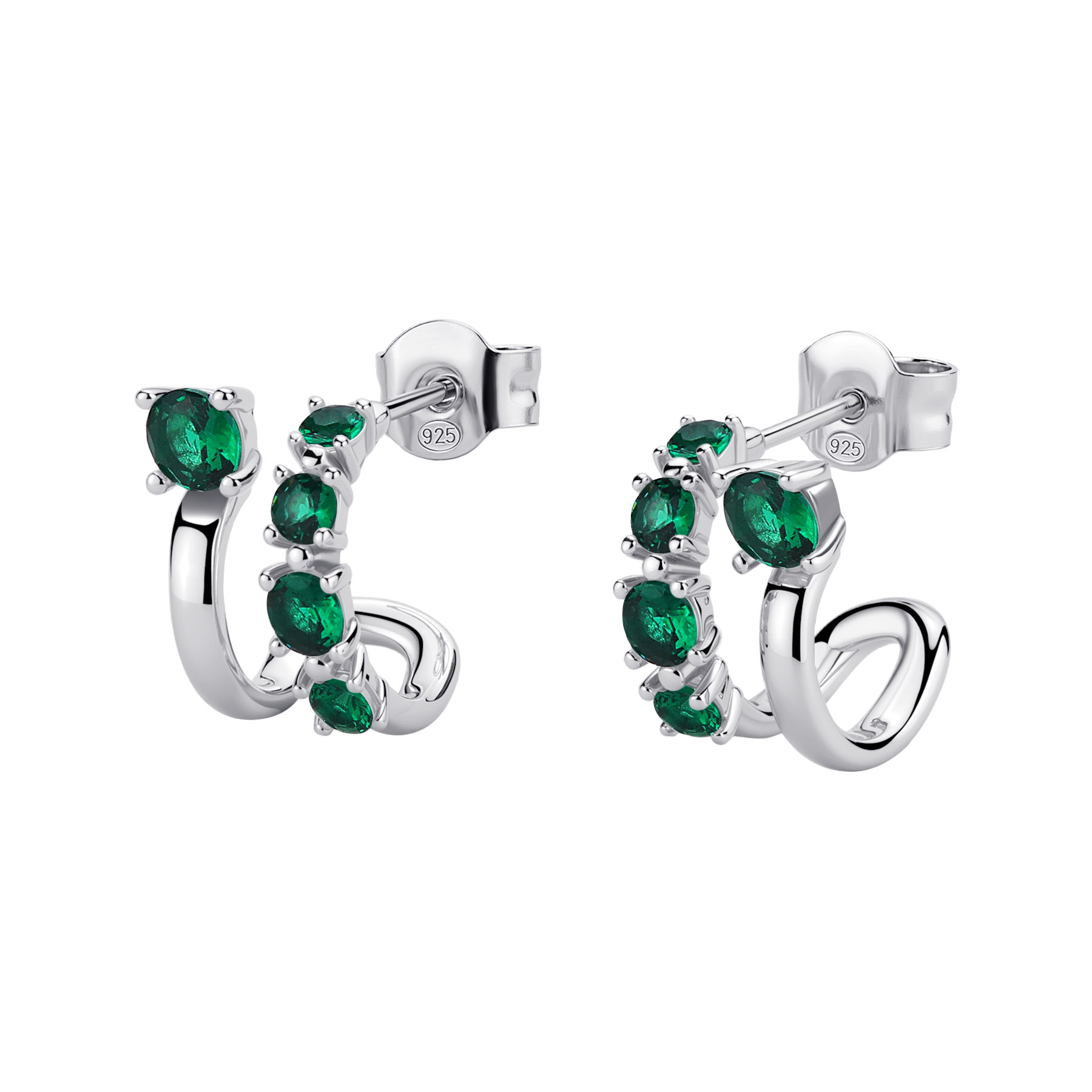 Σκουλαρίκια Fancy από ασήμι 925ο Life Green - BROSWAY - FLG134