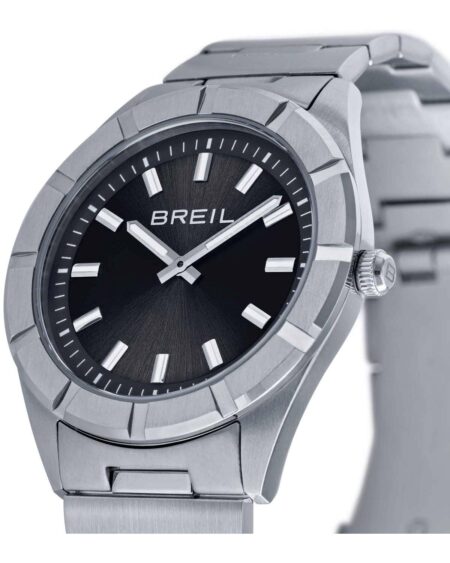 Ανδρικό ρολόι BREIL TW2074 με μαύρο καντράν και ασημί μπρασελέ - ZOOM